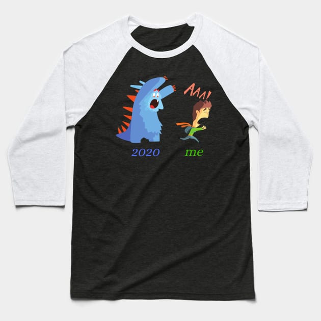 2020 Monster Chase meme Baseball T-Shirt by Ken Adams Store